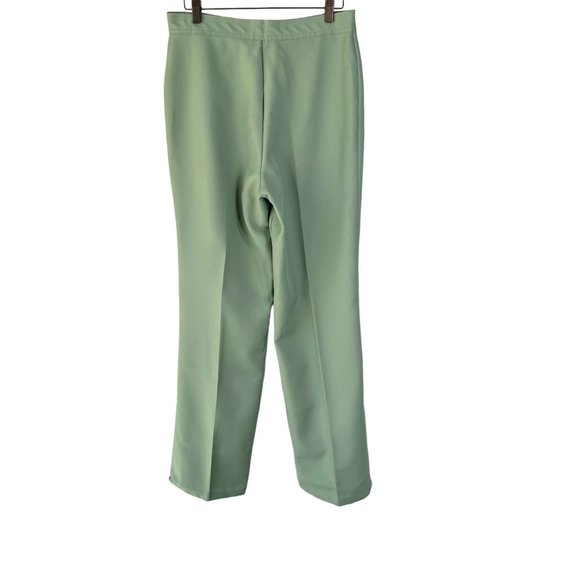 Vintage 70s Green High Rise Wide Leg Medium Tall - Picture 2 of 14